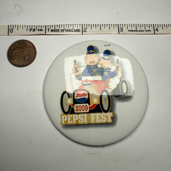 Vintage Pepsi Fest 09 Button Pin Pepsi-Cola Collectors Club #23 Car Theme 2.75" - Picture 2 of 3
